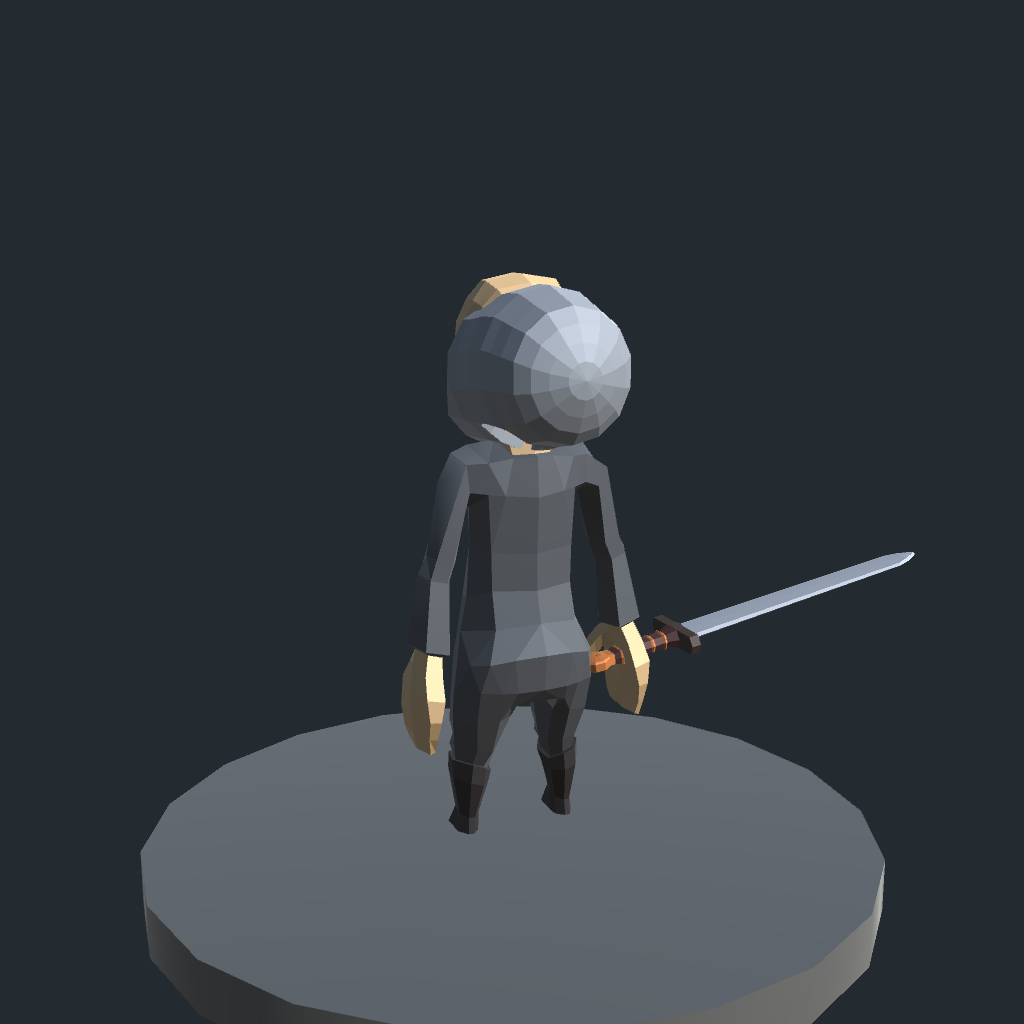 Фактический рендер временной модели Quaternius в Unity